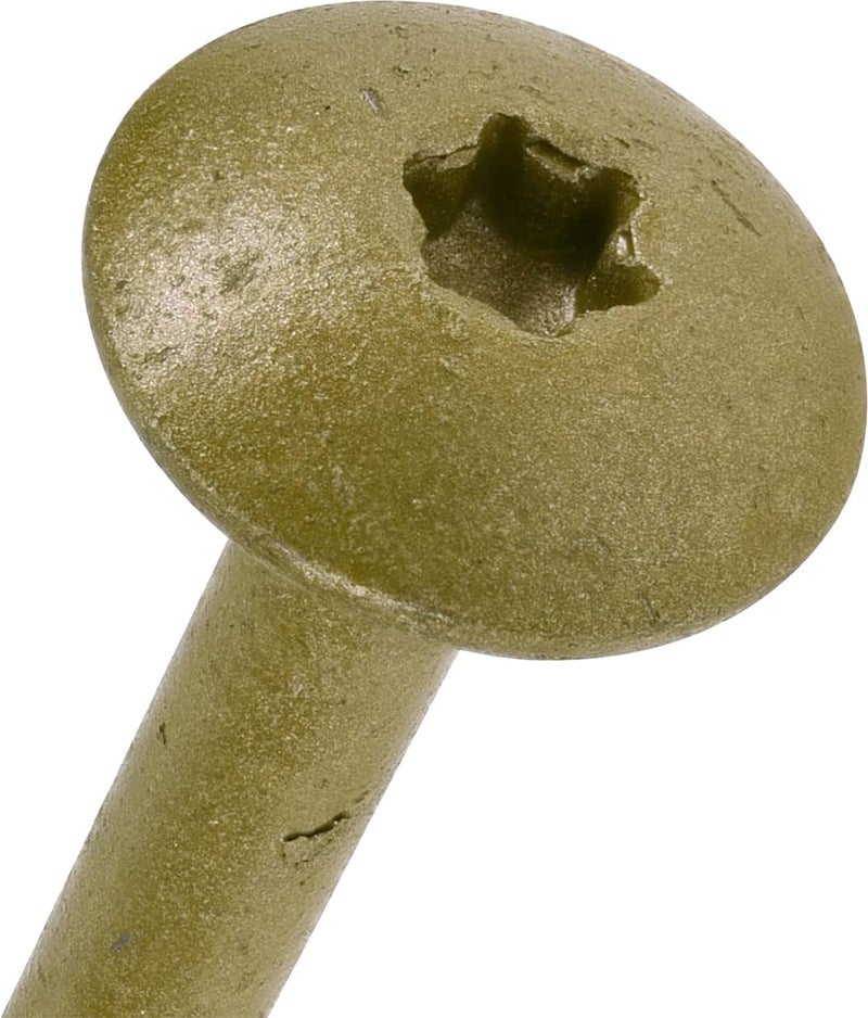 Power Pro 47876 Construction Lag Screws, 5/16"-18 x 3-1/2", Epoxy Coated, Torx/Star Drive Included, Coarse Thread, Decking Screws, Outdoor Rust Resistant, Bronze, 125pcs - Image 2